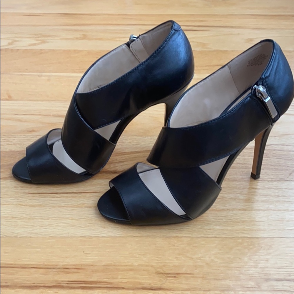 Nine West Black Leather Heels